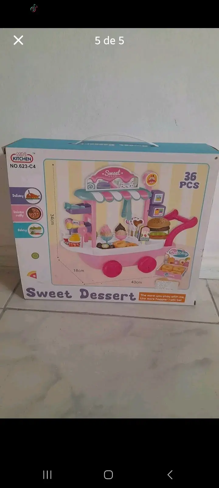 Carrito de Juguete de Helados y Dulces para Niños - 5