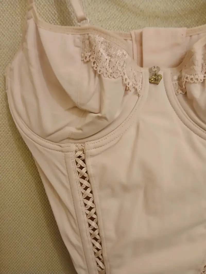 Corset ROSADO PALIDO con encaje - 2