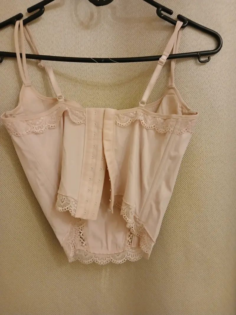 Corset ROSADO PALIDO con encaje - 3