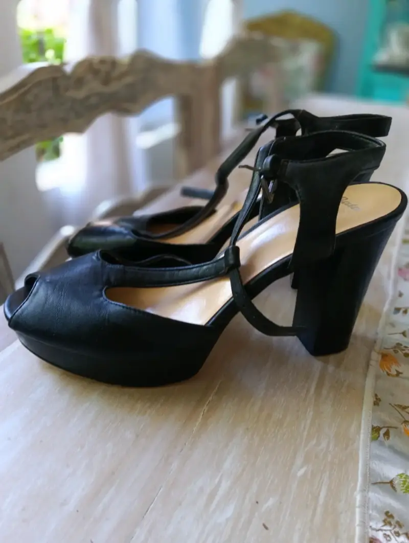 Sandalias de tacón alto negras - 2