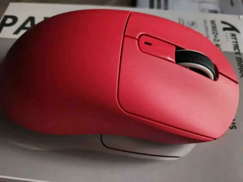 Mouse inalámbrico rojo attack shark x3 - 1