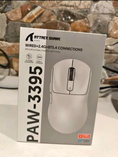 Mouse inalámbrico rojo attack shark x3 - miniatura 2