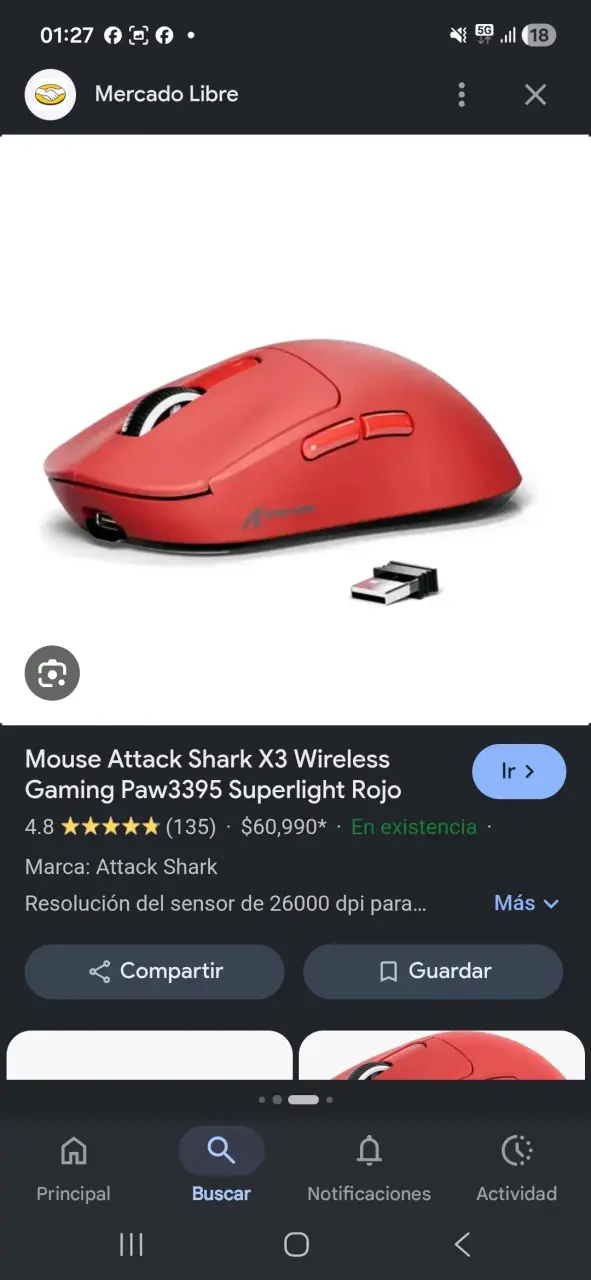 Mouse inalámbrico rojo attack shark x3 - 4