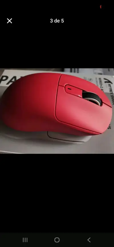 Mouse inalámbrico rojo attack shark x3 - miniatura 5