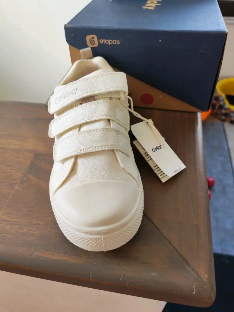 Zapatillas blancas para niños Colloky con velcro - 1