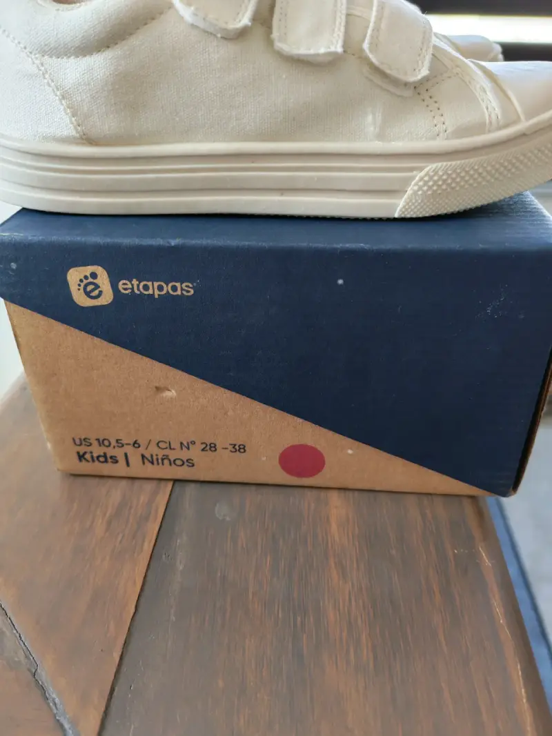 Zapatillas blancas para niños Colloky con velcro - 4
