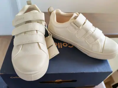 Zapatillas blancas para niños Colloky con velcro - miniatura 5