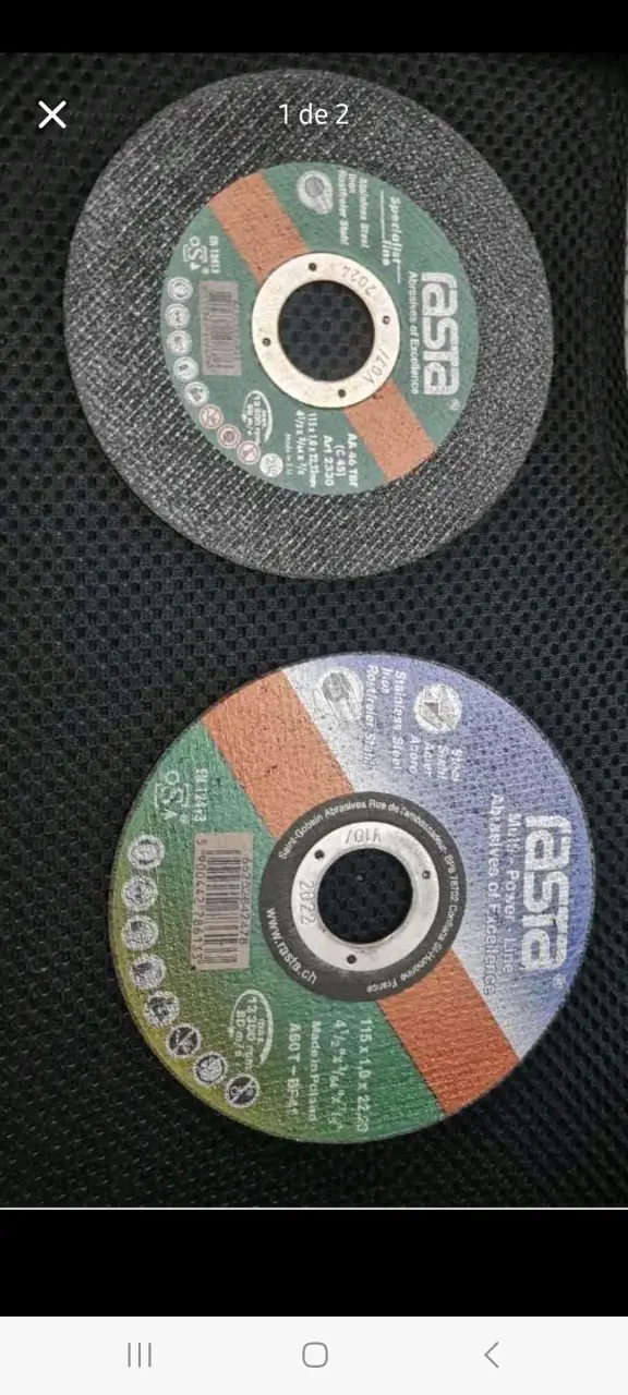 Discos de corte Rasta y 3M para metal