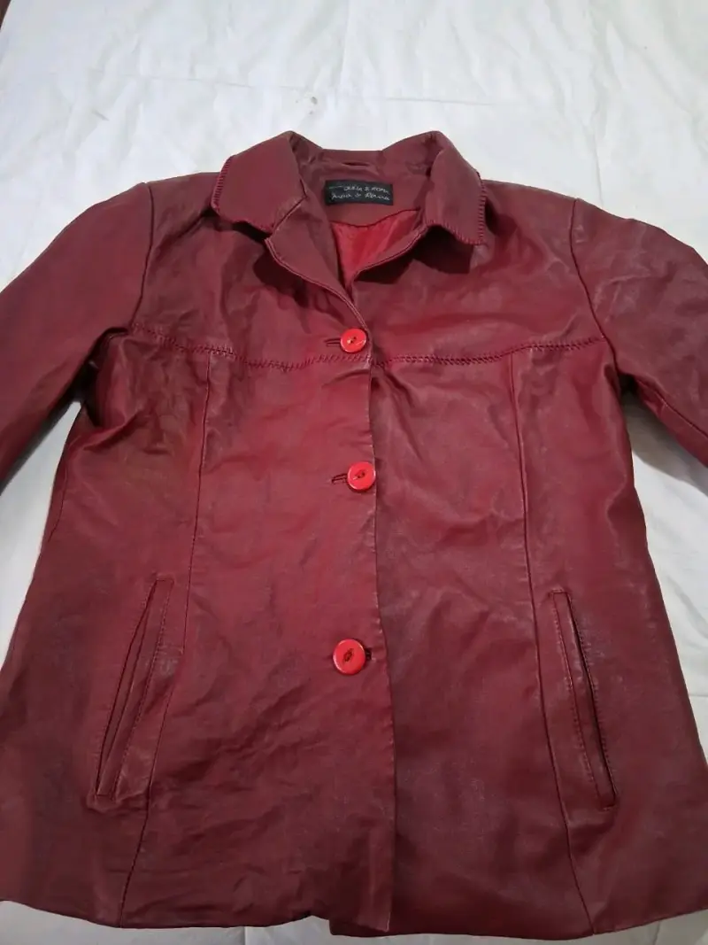 Chaqueta de cuero roja Julia S. Roma - 2