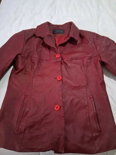 Chaqueta de cuero roja Julia S. Roma - miniatura 2