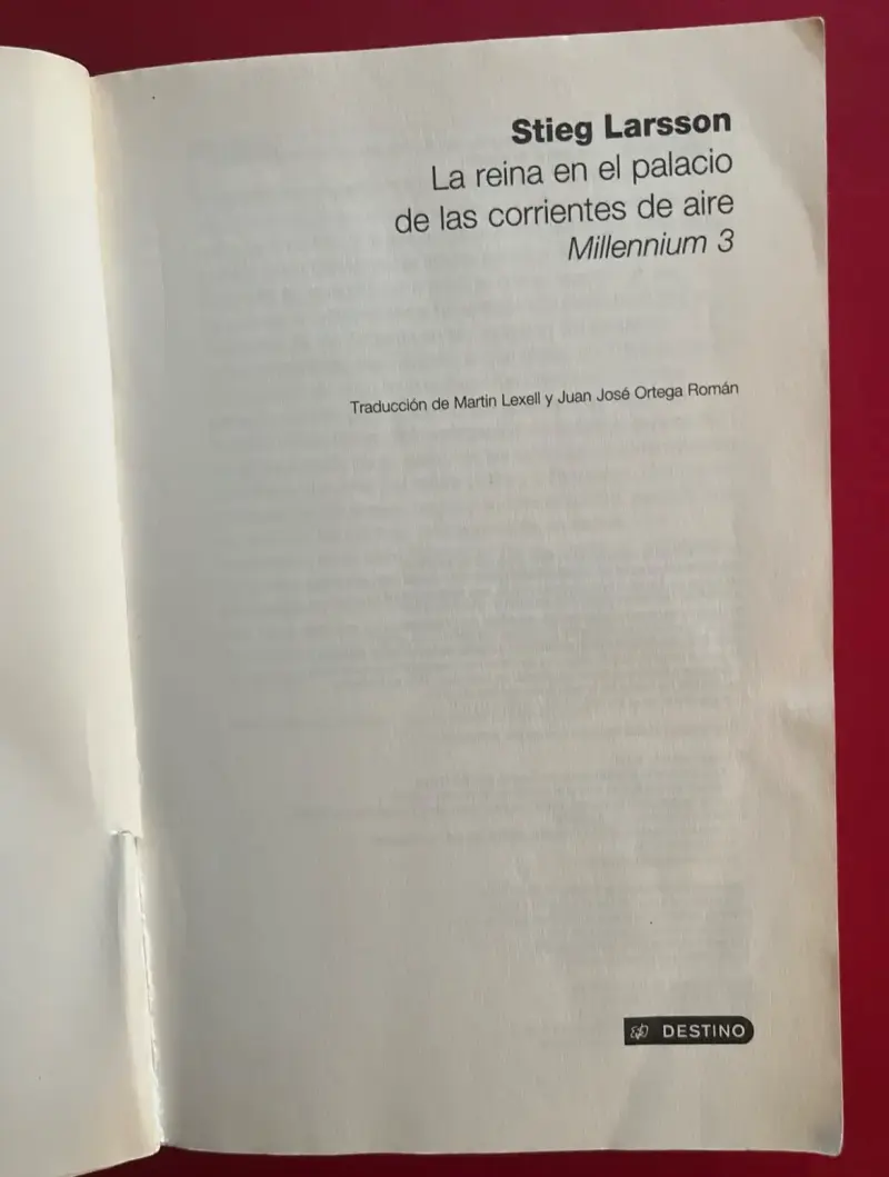 Libro 'La reina en el palacio de las corrientes de aire' de Stieg Larsson - 3