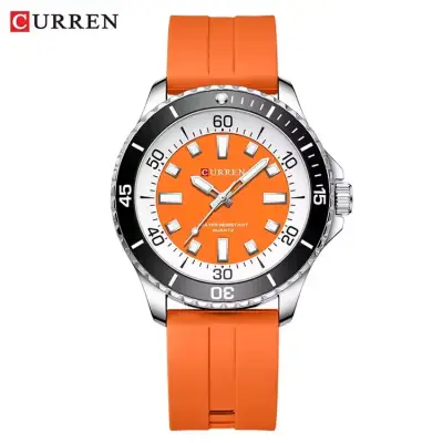Reloj Curren  de cuarzo resistente al agua naranja - miniatura 1