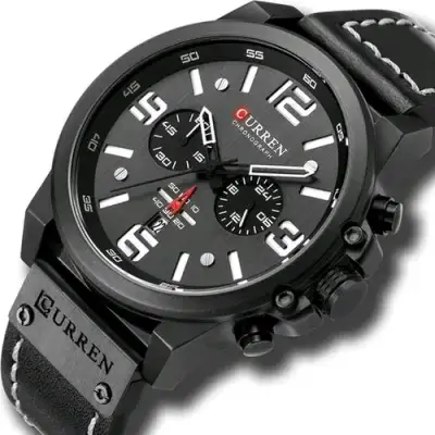 Reloj Cronógrafo Curren Negro Deportivo - miniatura 1