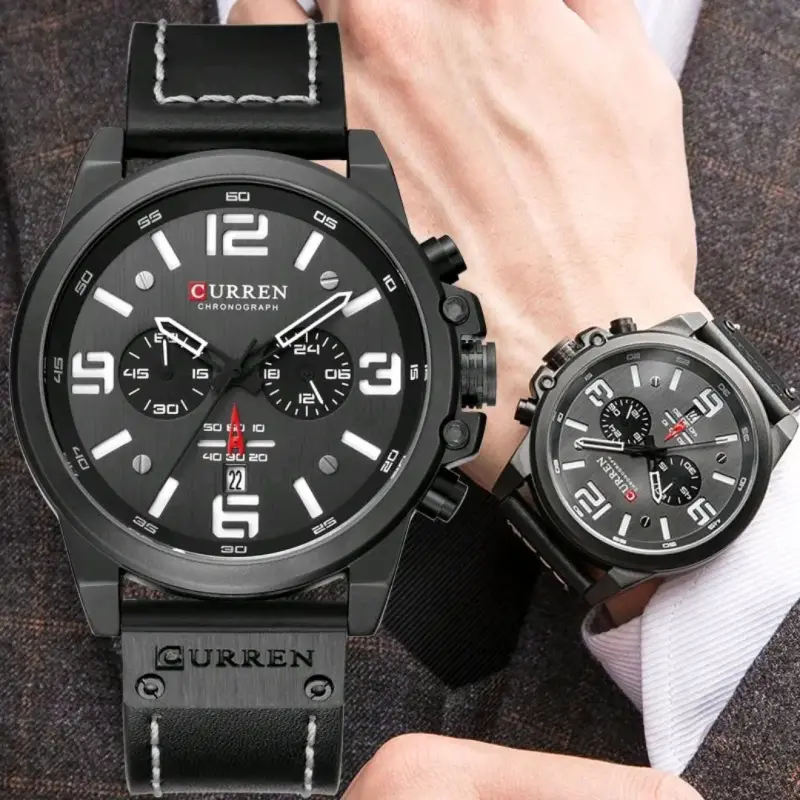 Reloj Cronógrafo Curren Negro Deportivo - 2