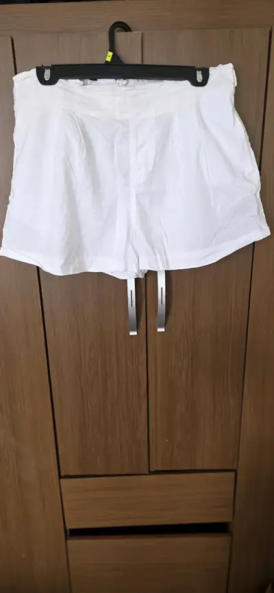 Shorts blancos de lino Umbrale para mujer - miniatura 3