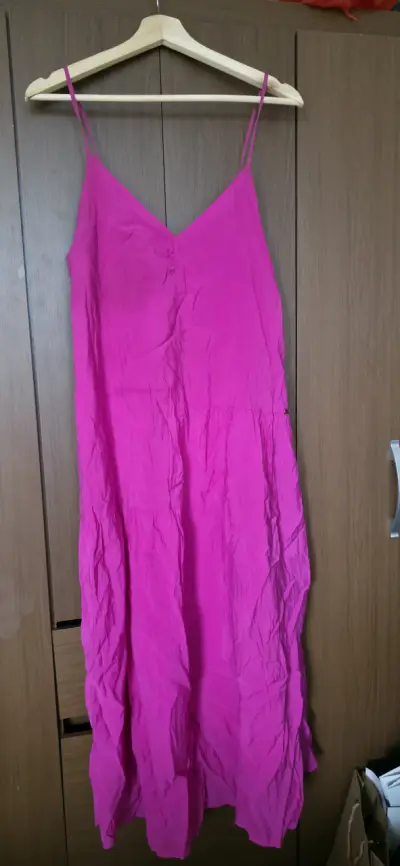 Vestido fucsia de tirantes Umbrale - miniatura 1