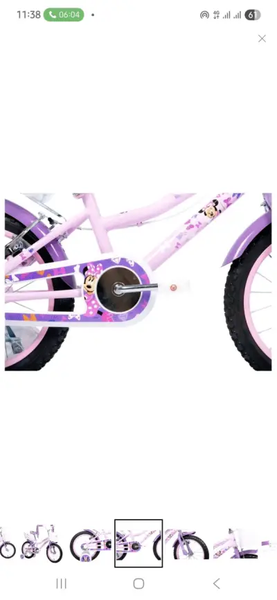 Bicicleta infantil Minnie Mouse con rueditas - miniatura 5