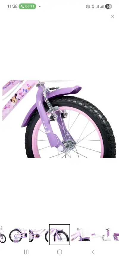 Bicicleta infantil Minnie Mouse con rueditas - miniatura 6