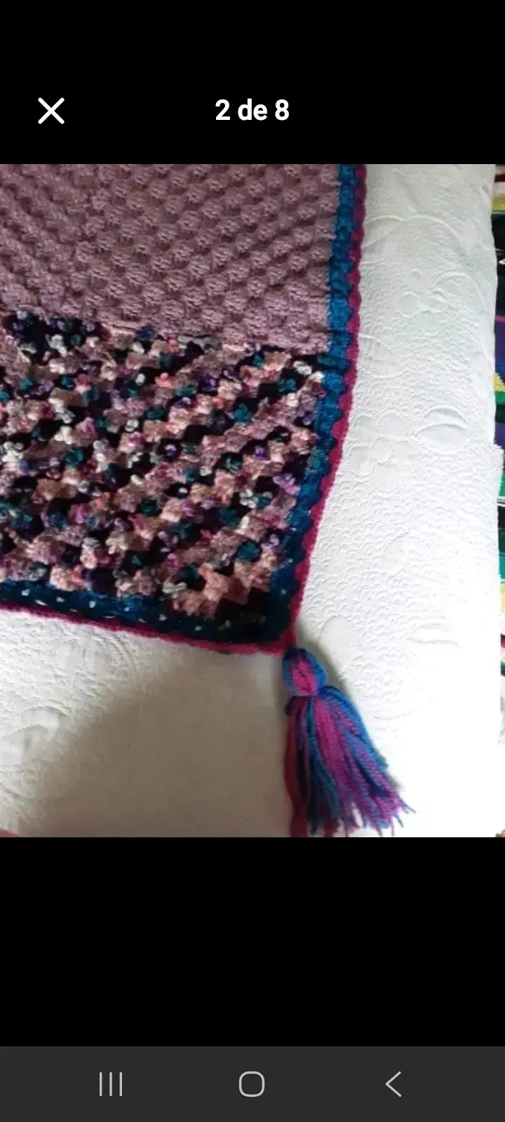 Pecera y media a crochet multicolor artesanal - 2
