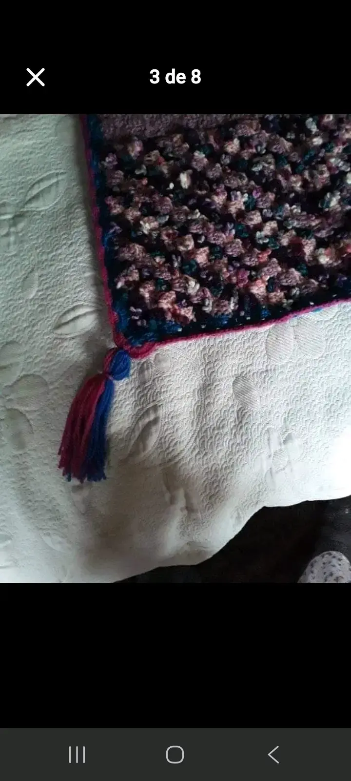 Pecera y media a crochet multicolor artesanal - 5