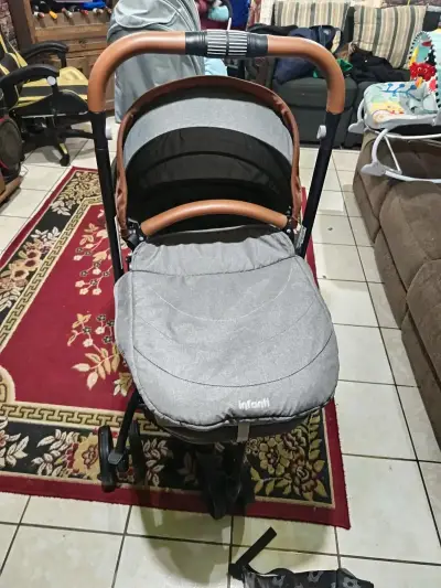 Coche de bebé Infanti Zion gris con manillar ajust - miniatura 2