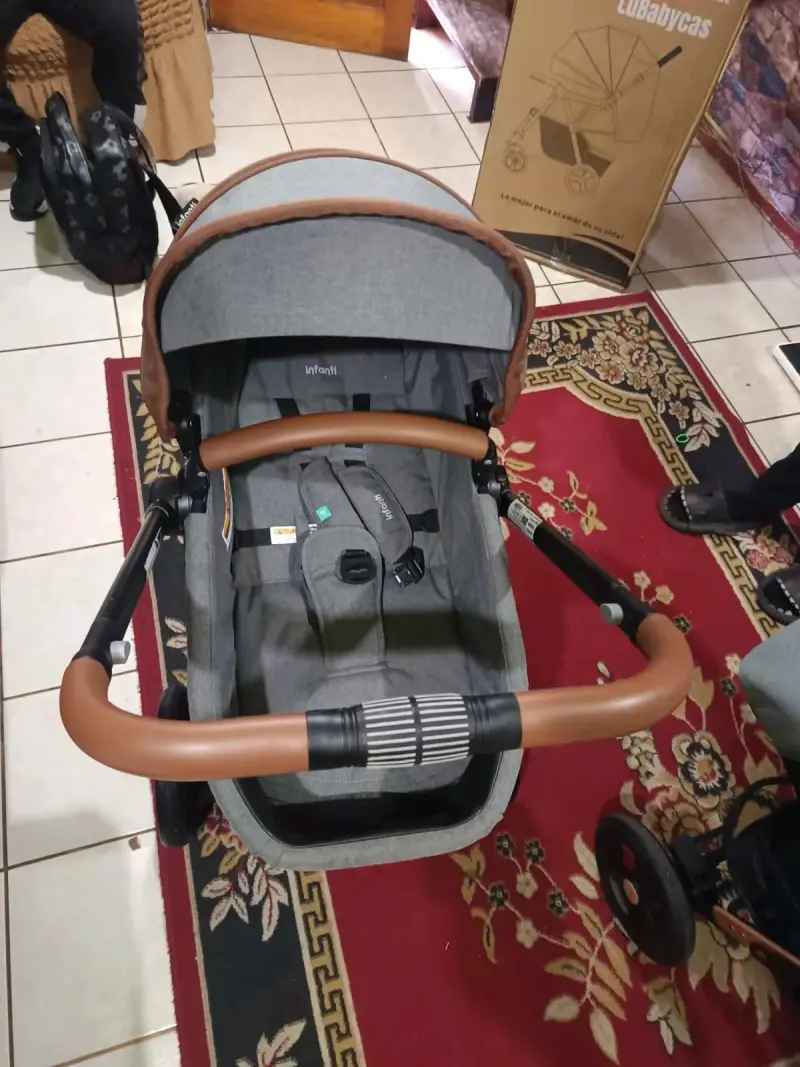 Coche de bebé Infanti Zion gris con manillar ajust - 5