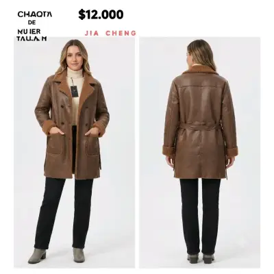Chaqueta de Mujer Marrón Jia Cheng Talla M - miniatura 1