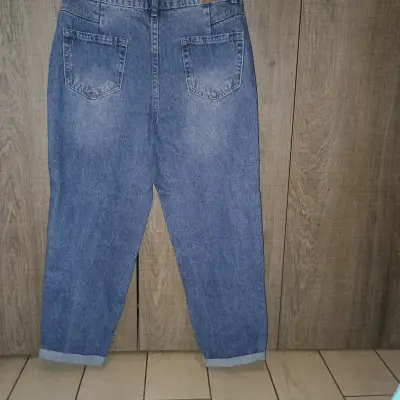 Jeans slouchy desgastados para mujer - miniatura 2