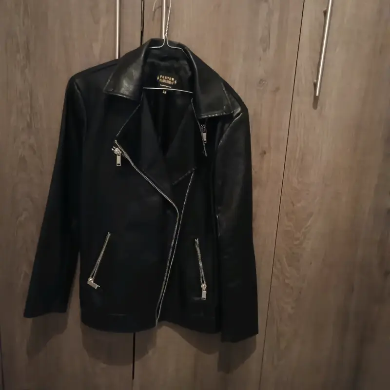 Chaqueta de cuero negra Foster talla M