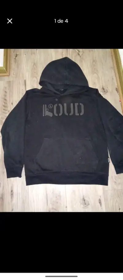 Polerón negro con capucha Loud - miniatura 1