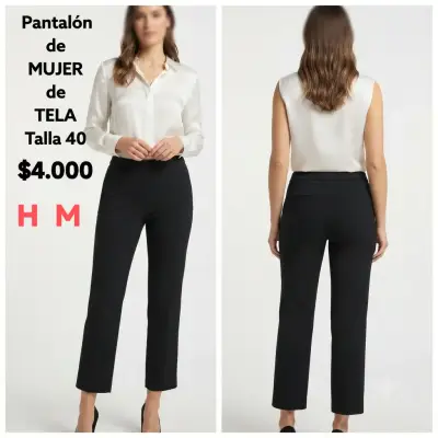 Pantalón de mujer negro talla 40 H&M - miniatura 1