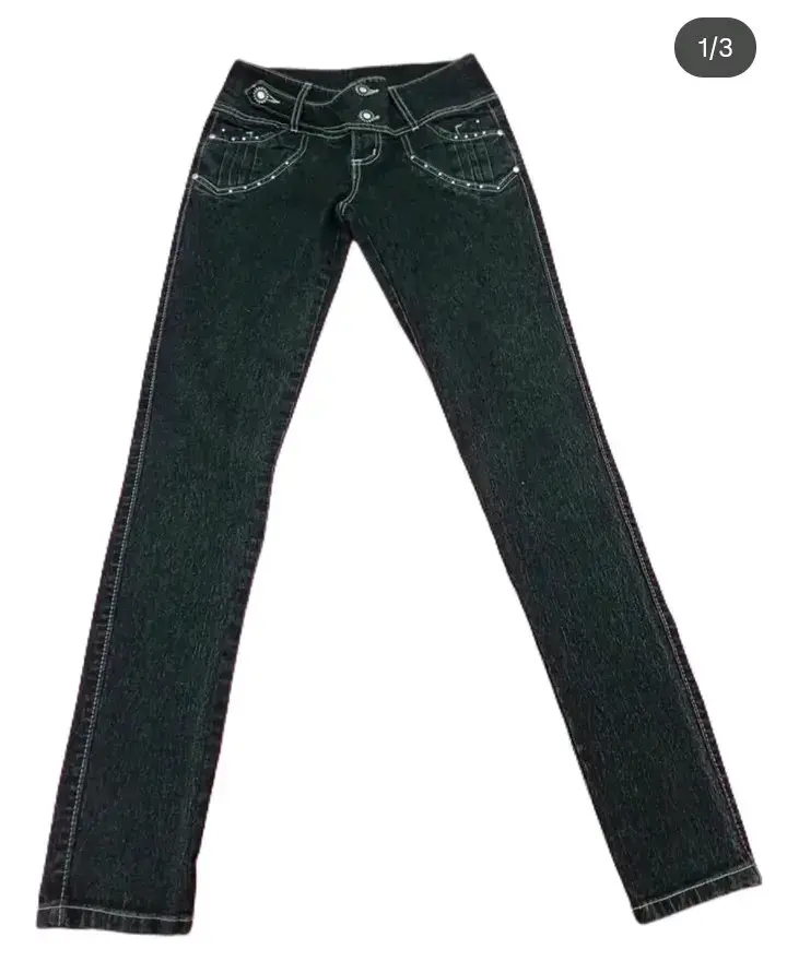 Jeans Y2K Skinny Talla 36 Negro - 3
