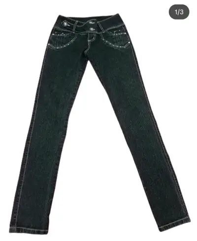 Jeans Y2K Skinny Talla 36 Negro - miniatura 3