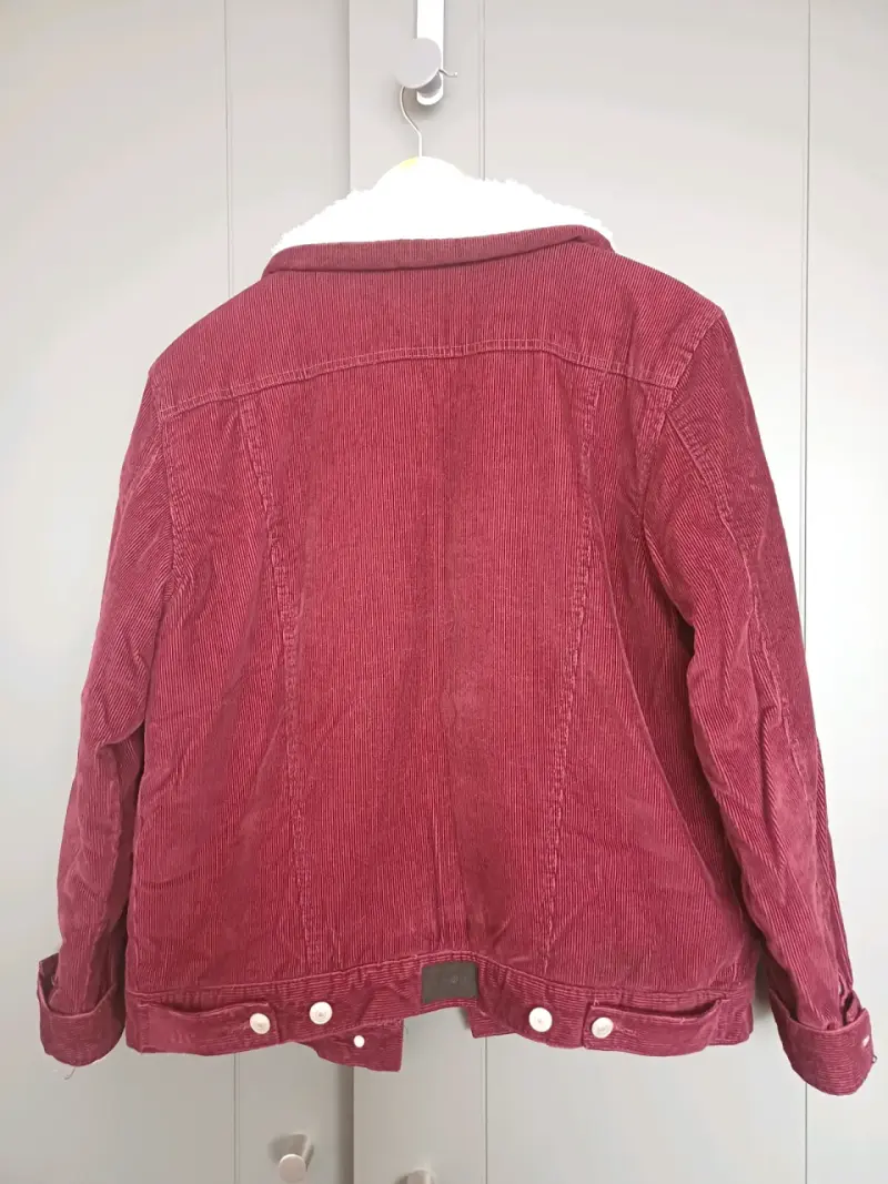 Chaqueta burdeos con forro chiporro - 2