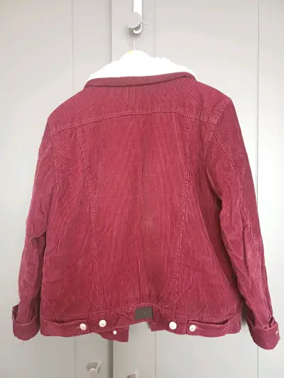 Chaqueta burdeos con forro chiporro - miniatura 2