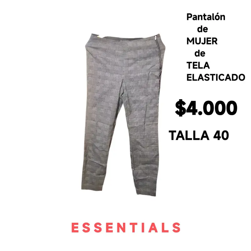 Pantalón de mujer tela elasticada talla 40 - 2