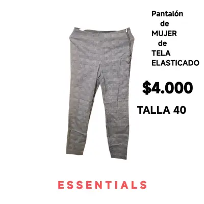 Pantalón de mujer tela elasticada talla 40 - miniatura 2