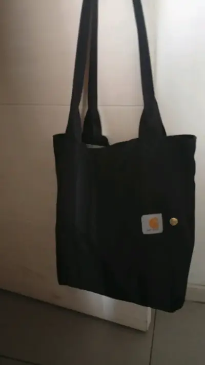 Bolso tote negro Carhartt con bolsillo - miniatura 1