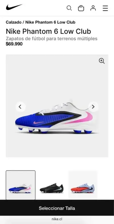 Zapatillas de Fútbol Nike Phantom 6 Low Club - miniatura 2