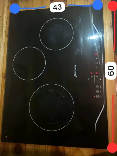 Encimera vitrocerámica Fensa con 3 zonas de cocción - miniatura 1