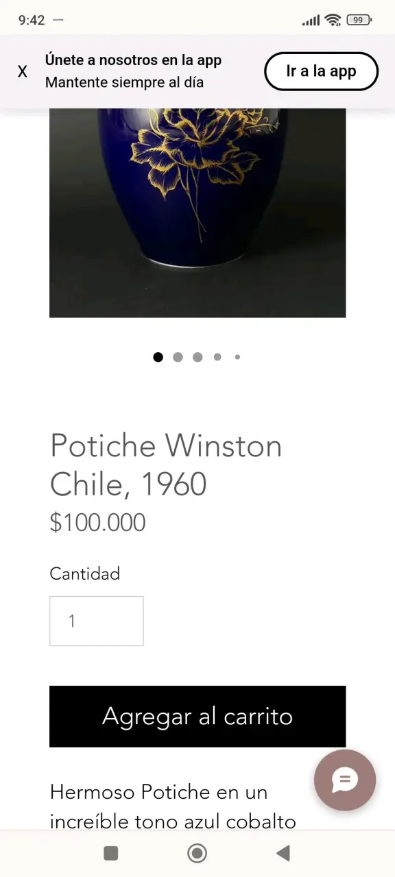 Jarrón de Porcelana con Flores y Detalles Dorados - 4