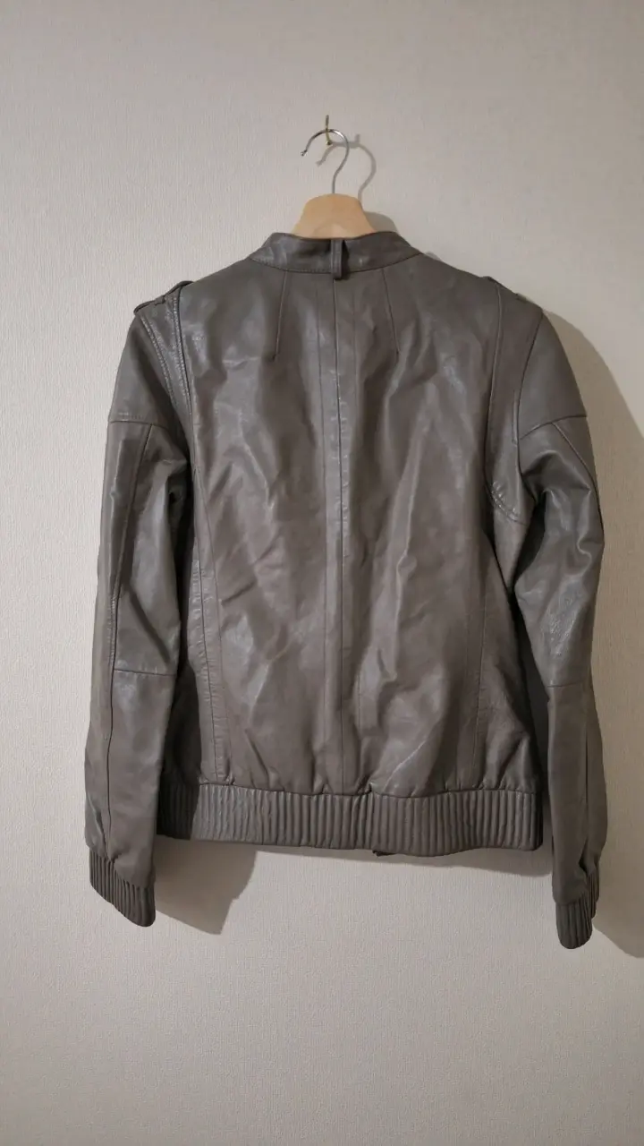 Chaqueta de cuero gris Mango MNG para mujer - 2