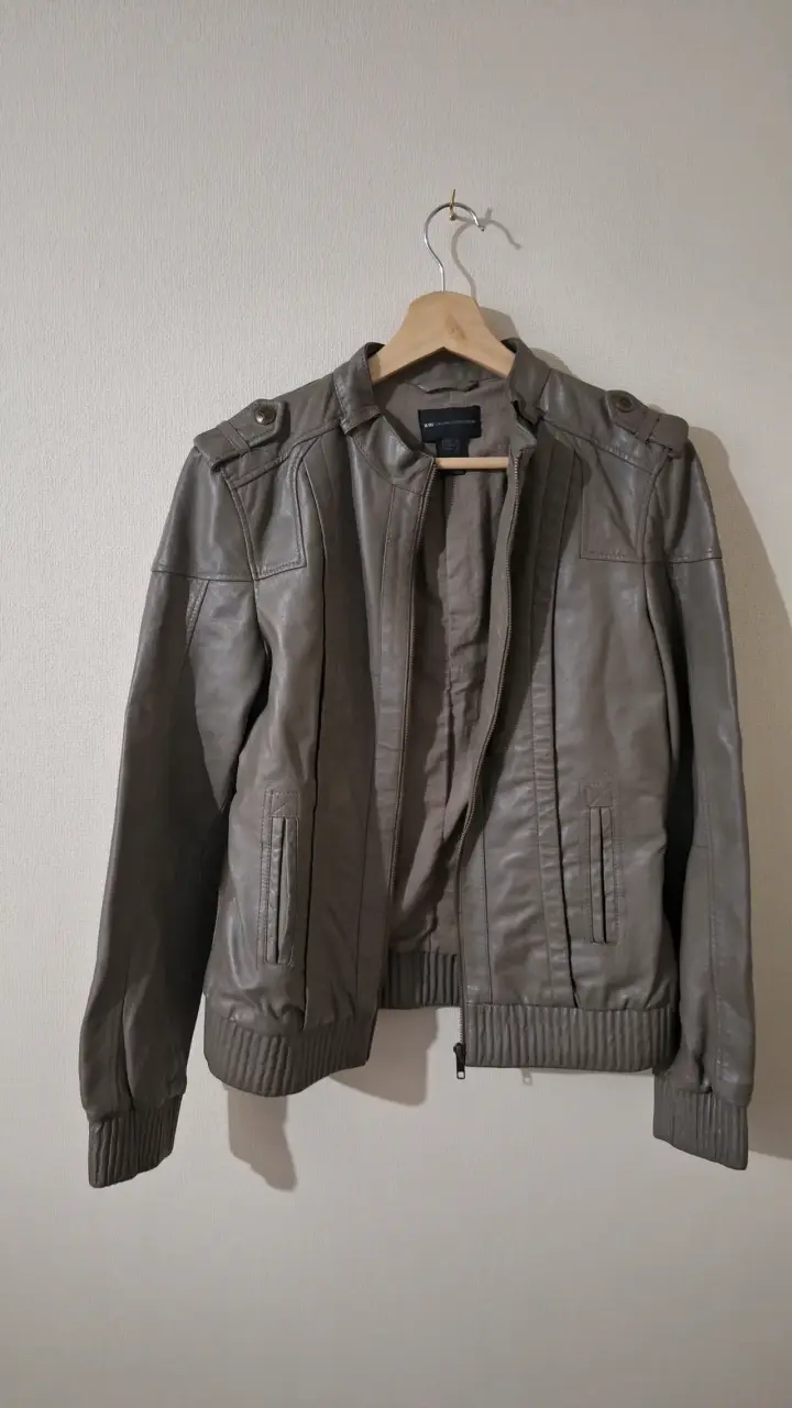 Chaqueta de cuero gris Mango MNG para mujer - 3
