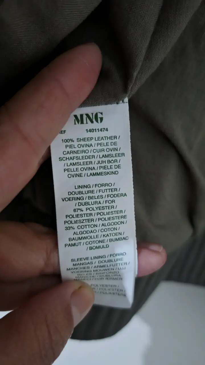 Chaqueta de cuero gris Mango MNG para mujer - 5