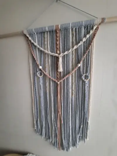 Tapiz de macramé decorativo bohemio - miniatura 3