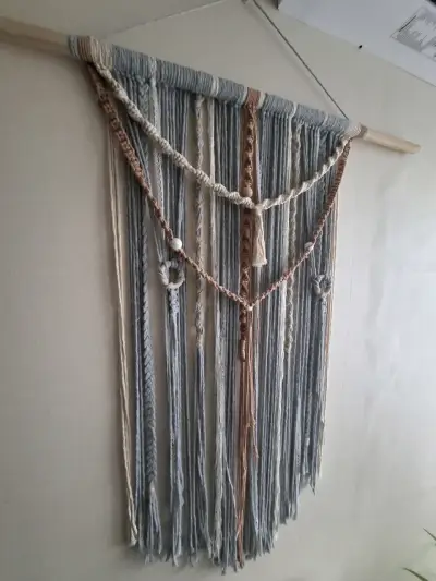 Tapiz de macramé decorativo bohemio - miniatura 5