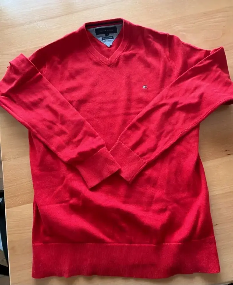 Suéter rojo de lana para hombre Tommy Hilfiger - 1