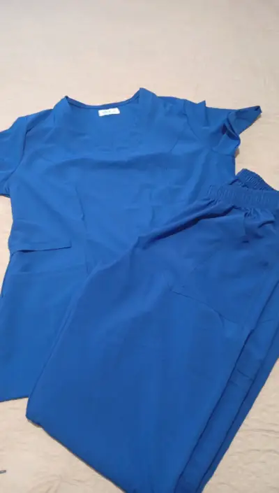Conjunto de uniforme médico azul unisex - miniatura 2