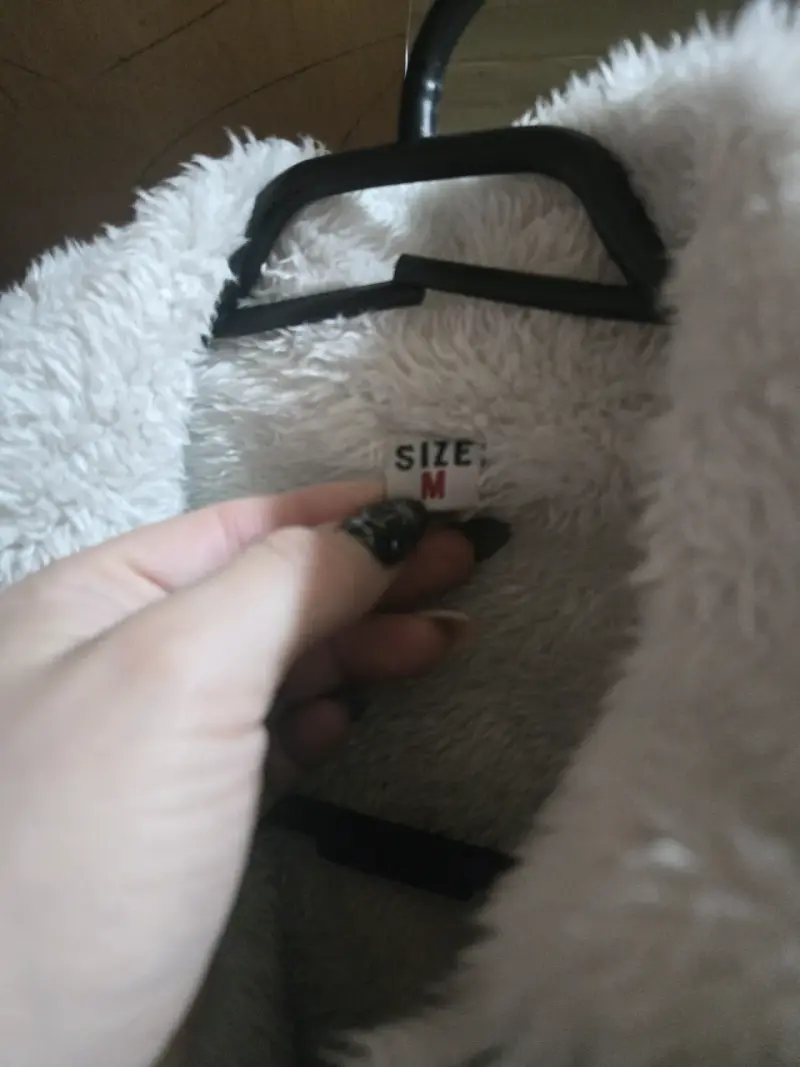 Chaqueta de mezclilla con forro de peluche talla M - 3
