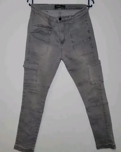 Pantalones cargo grises para mujer Mynina - miniatura 1